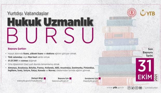YTB’den yurt dışındaki genç hukukçulara burs