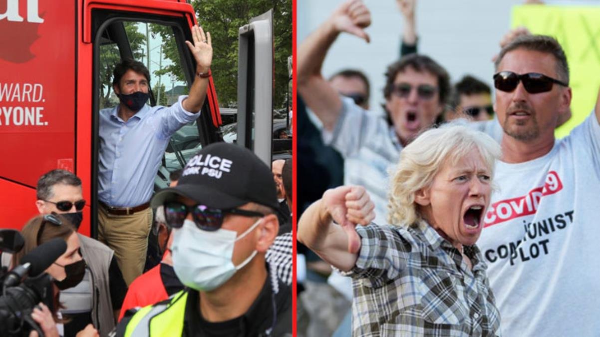 Kanada Başbakanı Trudeau’ya seçim kampanyasında taş atıldı