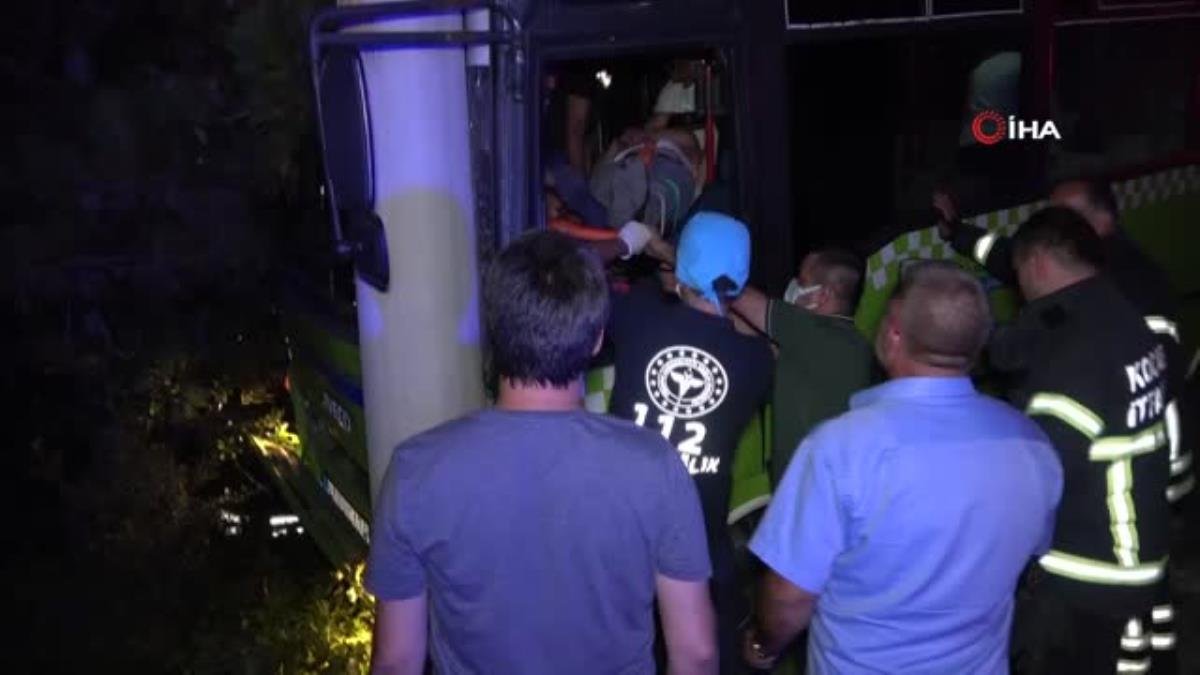 Kaza yapan otobüs şoföründen yürek burkan istek