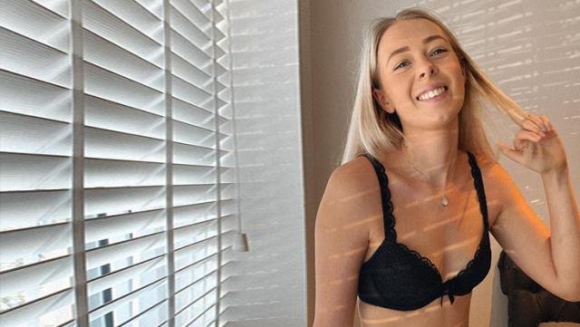 Kazanın ardından bacağını kaybeden genç kız, eleştirilere iç çamaşırlı pozuyla meydan okudu