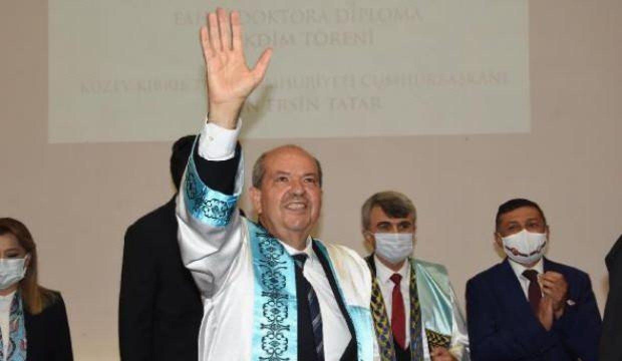 KKTC Cumhurbaşkanı Tatar’a ‘fahri doktora’ unvanı