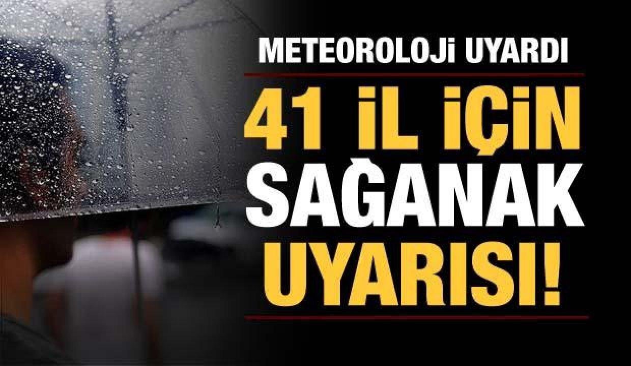 Marmara, Karadeniz, İç Anadolu ve Akdeniz’in kimi bölümleri için sağanak uyarısı