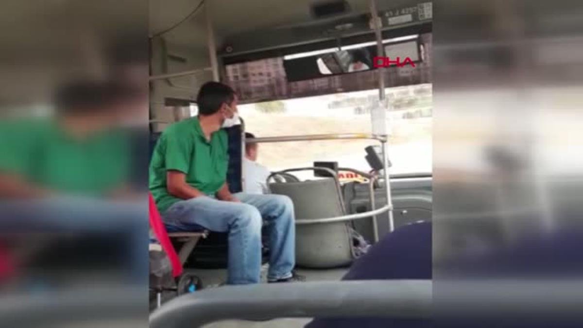 MASKE TAKMAYAN HALK OTOBÜSÜ ŞOFÖRÜ, KENDİSİNİ UYARAN YOLCUYLA TARTIŞTI