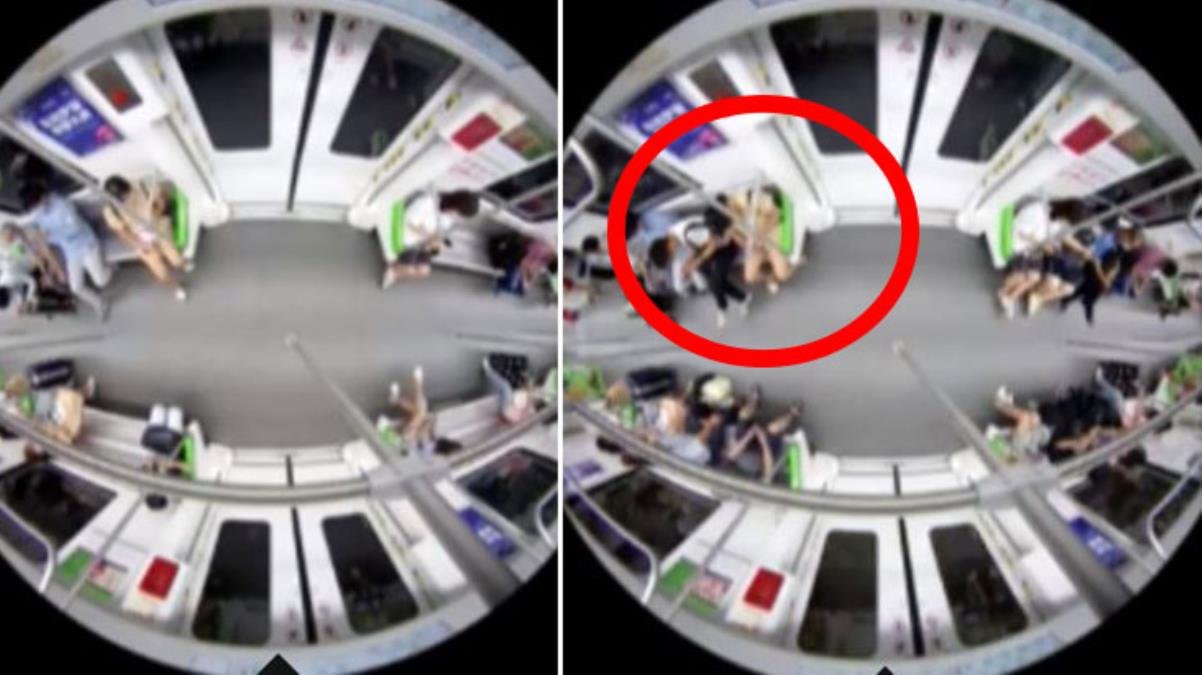 Metroda utanç veren anlar! İki bacağını açıp cinsel organını çeken kadına tepki çığ gibi