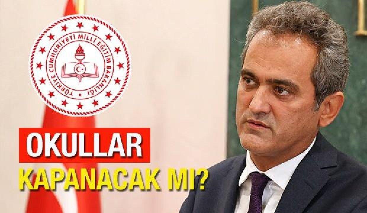 Okullar kapanıyor mu? (2021-2022) MEB Bakanı Özer olay ve temas nedeniyle eğitime orta….