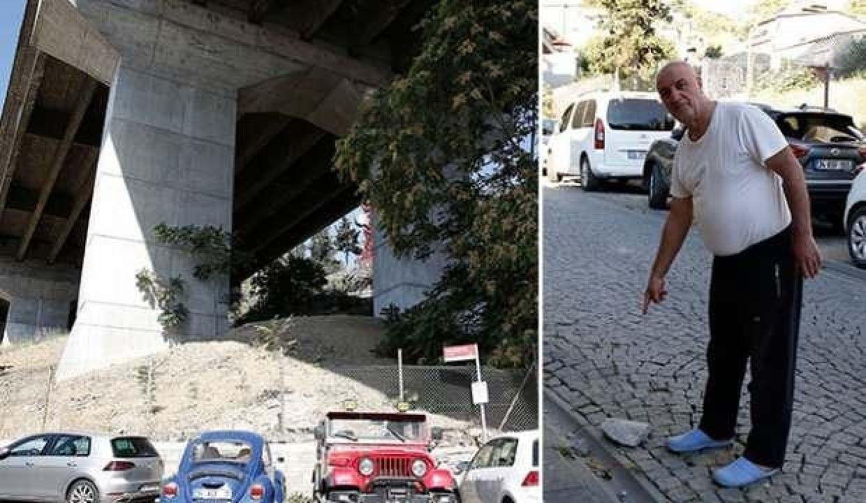 Ortaköy Viyadüğü’nden düşen modüller tehlike saçıyor