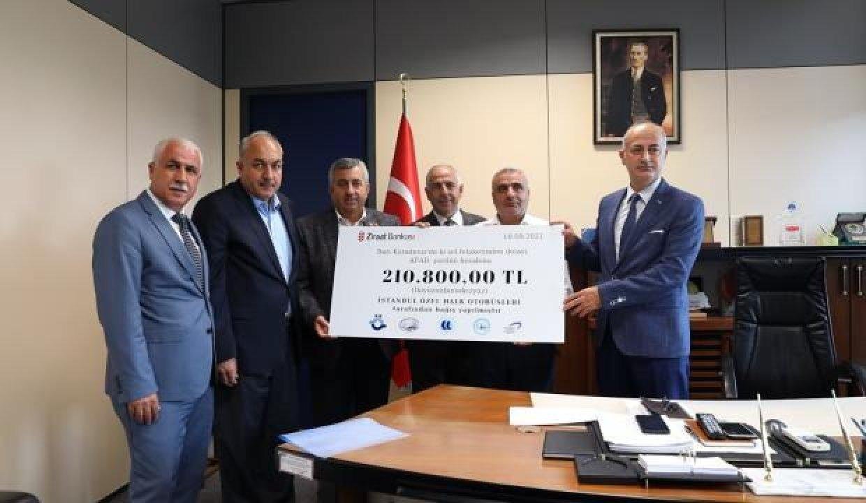 Özel Halk Otobüsleri Esnaf Odası’ndan afet bölgesine yardım