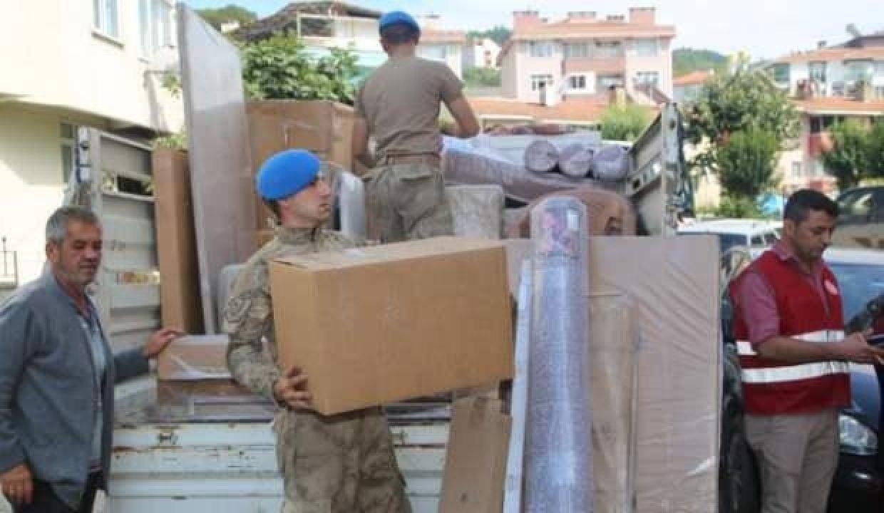 Selden etkilenenler yeni eşyalarına kavuşuyor