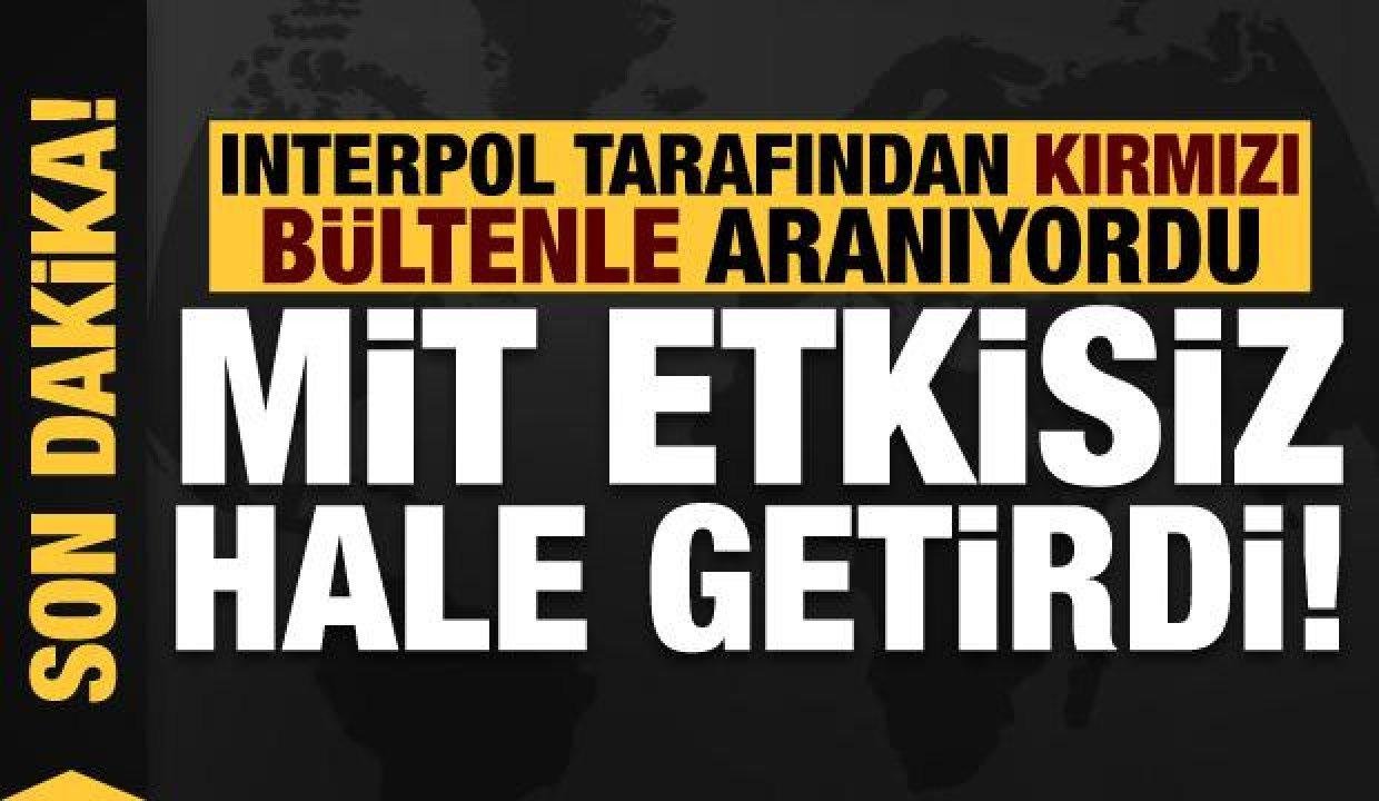 Son dakika: Interpol tarafından kırmızı bültenle aranan PKK’lıyı MİT etkisiz hale getirdi