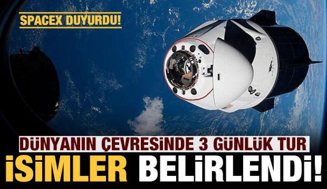 SpaceX roketi 4 özel yolcuyu dünyanın çevresinde 3 gün gezdirecek