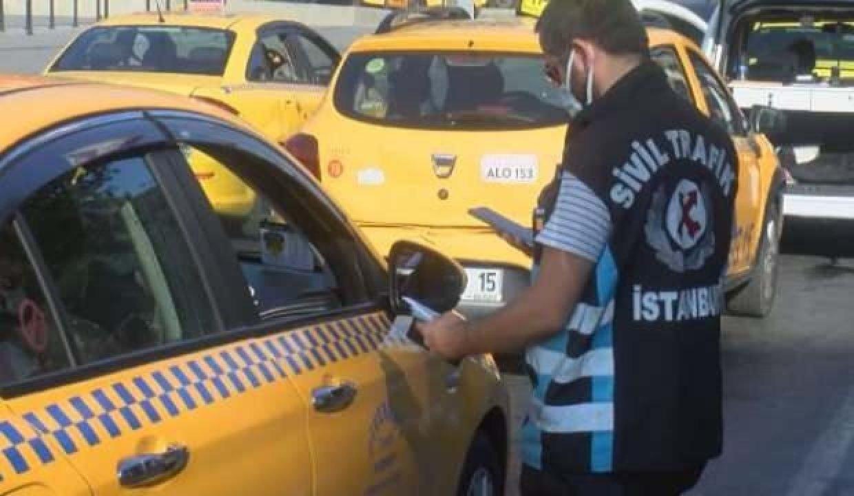 Taksim’de taksicilere polis denetimi