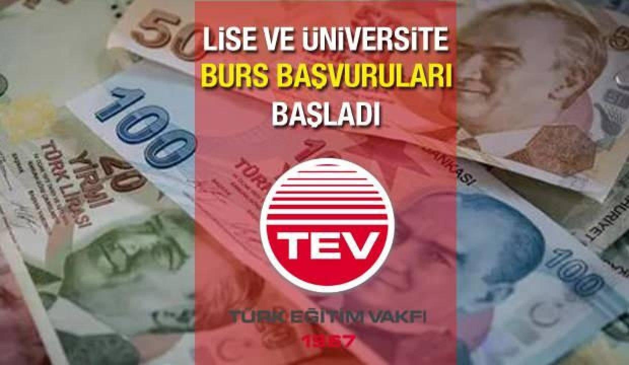TEV lise ve üniversite burs müracaatları başladı! Öğrencilere aylık 800 TL’ye kadar burs verilecek!