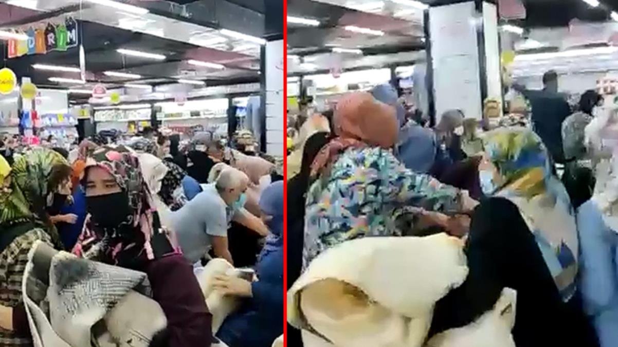 Tüm halıları 50 TL’den satışa çıkaran mağazada izdiham yaşandı