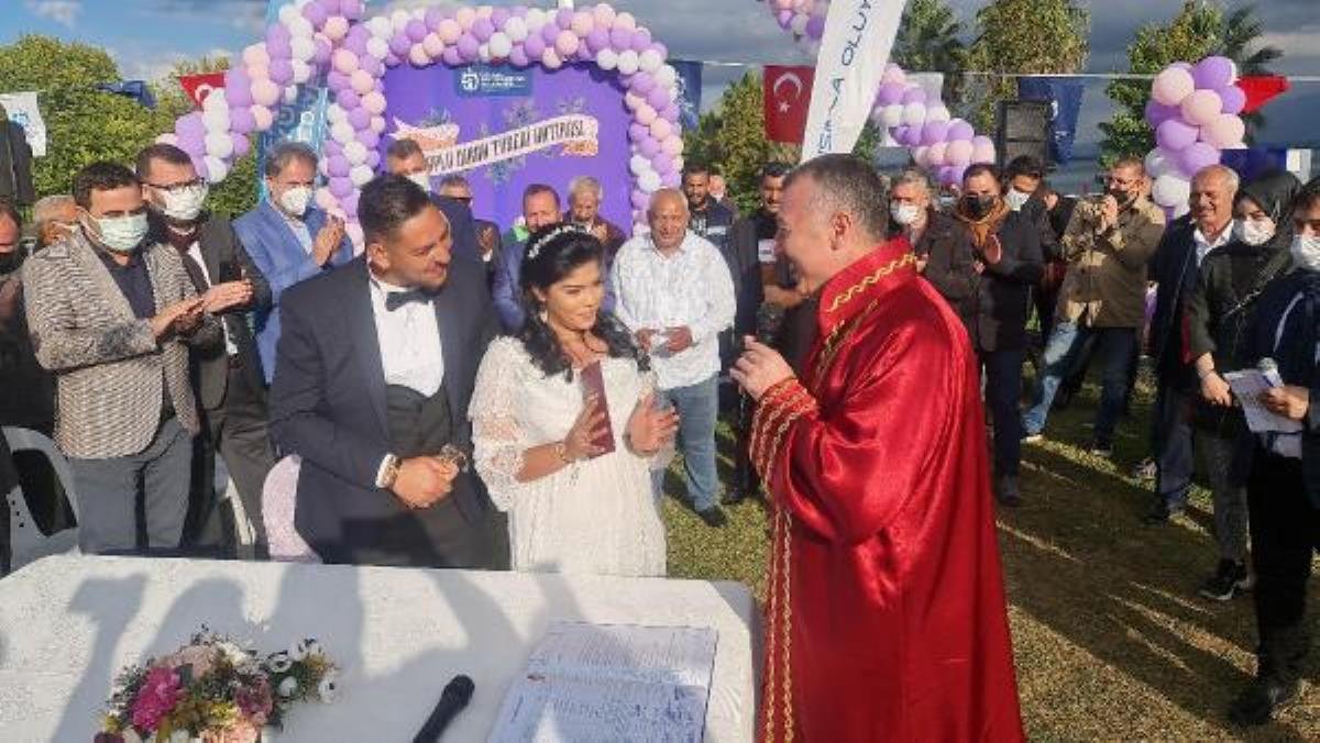 46 Roman çiftin toplu nikah merasimi yapıldı