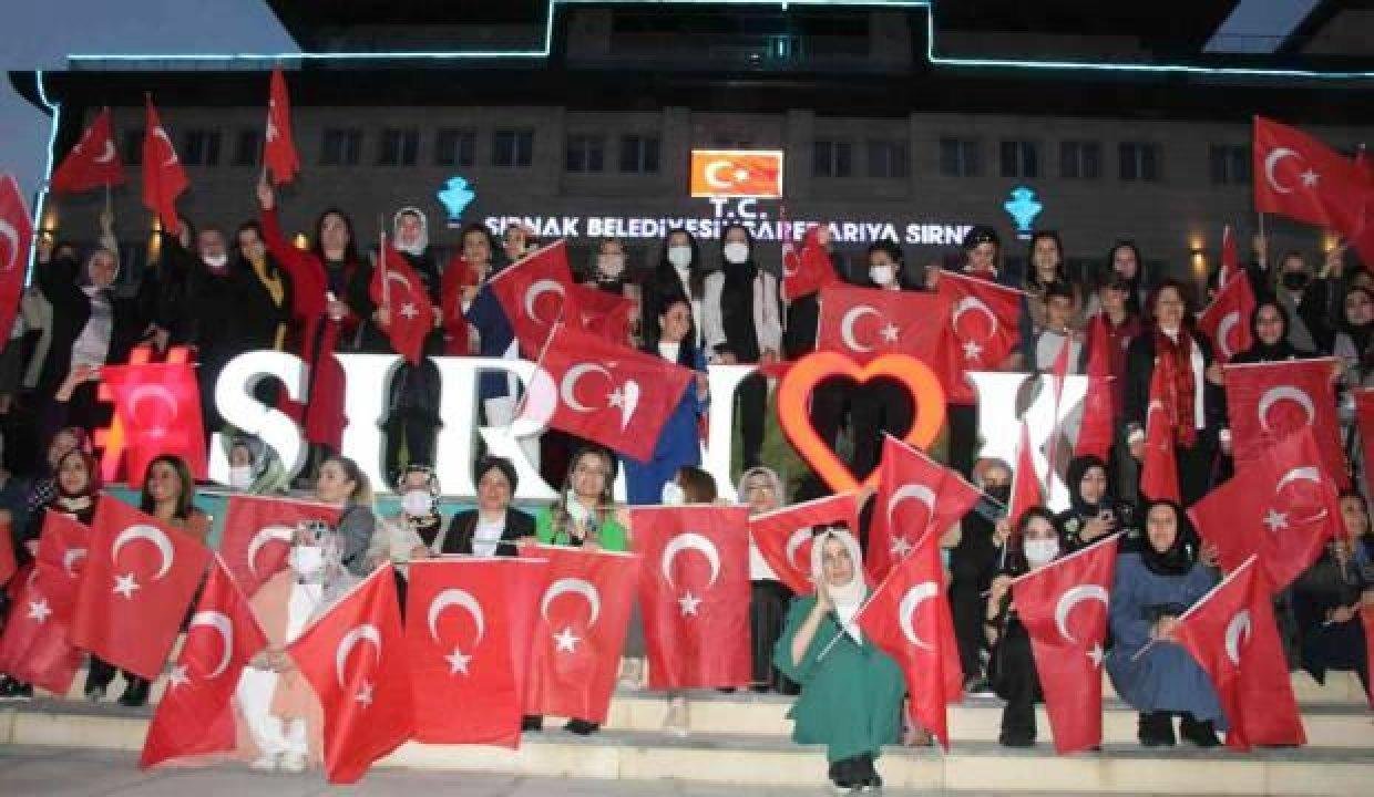 81 vilayetten gelen bayanlar Şırnak’ta terör mağduru aileler için yürüdü
