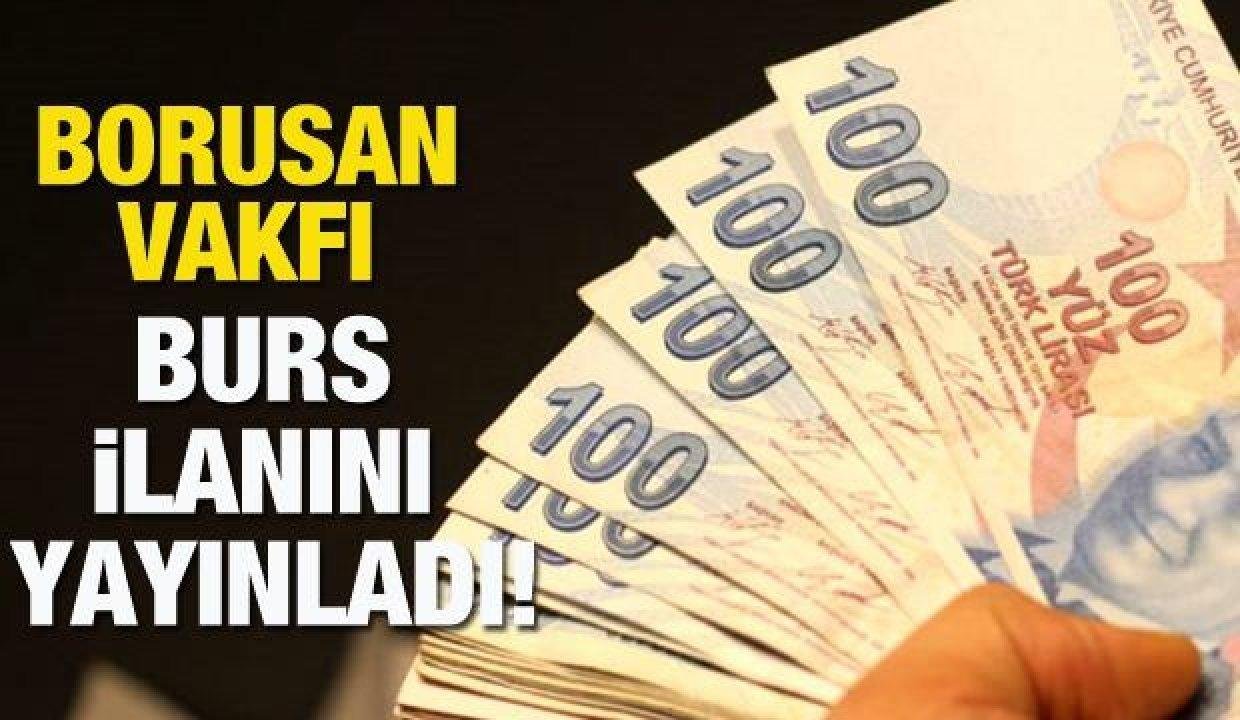 Borusan Vakfı öğrencilere aylık 900 TL burs verecek! 2021 Burs müracaat kaideleri muhakkak oldu!