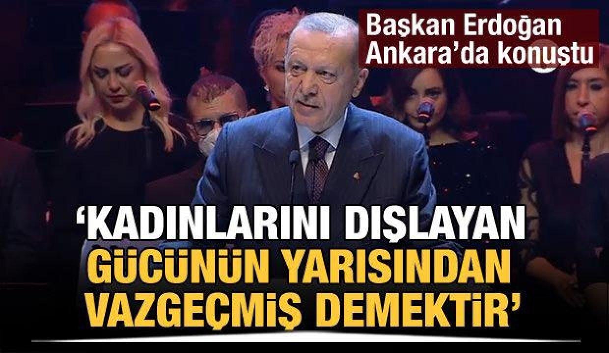 Cumhurbaşkanı Erdoğan, “Cumhuriyeti Kuran ve Yaşatan Kadınlar” programında konuştu