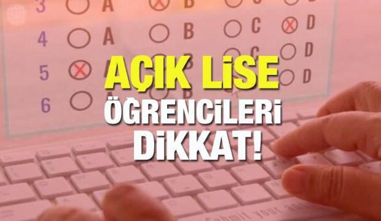 MEB’den Açık Lise öğrencilerini sevindiren haber!2021-2022 AÖL 1.dönem imtihanları online mı yapılacak?