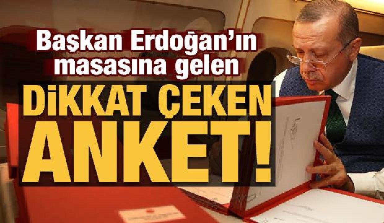 Son dakika haberi: Lider Erdoğan’ın masasına gelen dikkat çeken anket!