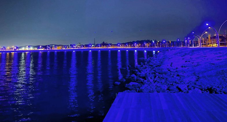 Balyanoz Sahil Parkı gece bir başka güzel olacak