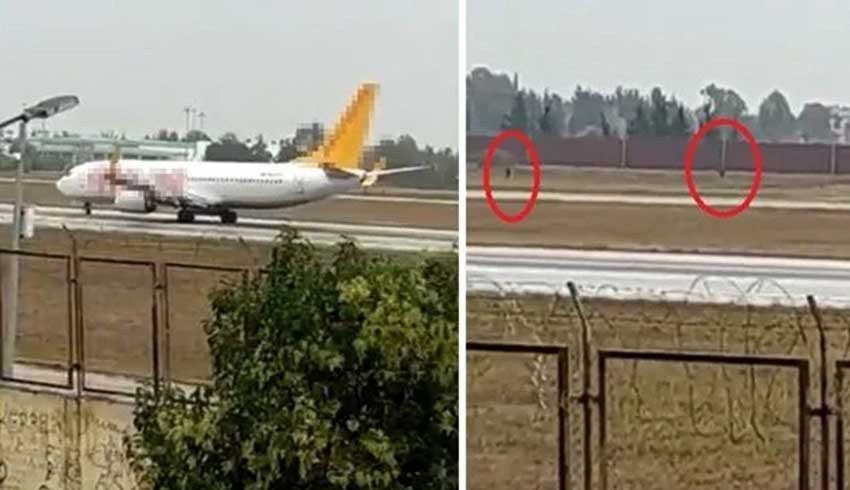 Adana Havalimanı’nda sığınmacılar aparona girdi