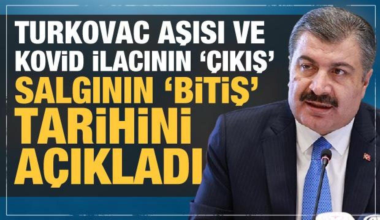 Bakan Koca Turkovac ve Kovid ilacının çıkış, salgının ise bitiş tarihini açıkladı