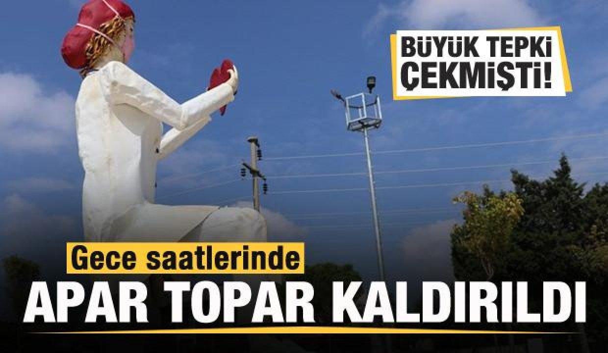 Büyük reaksiyon çekmişti! Heykeller apar topar kaldırıldı