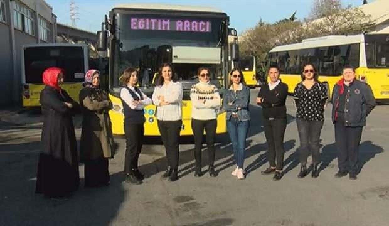 İETT’nin 24 bayan sürücüsü inançlı sürüş eğitimi ile sertifikalı oldu
