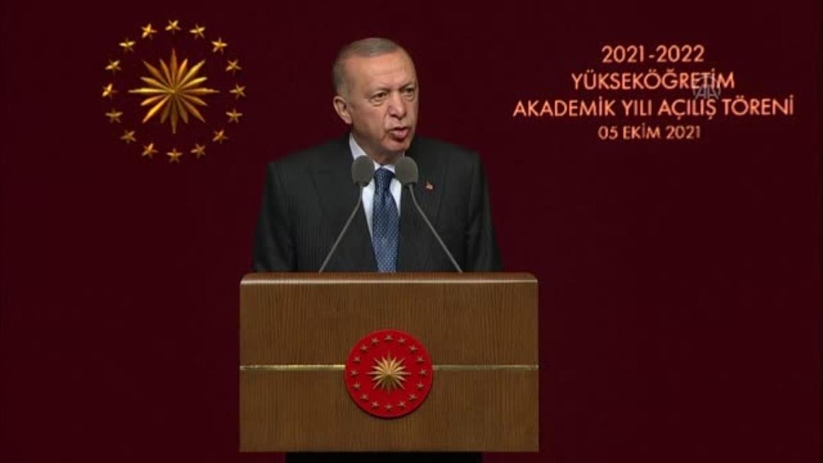 Son dakika haber! Cumhurbaşkanı Erdoğan, 2021-2022 Yükseköğretim Akademik Yıl Açılış Töreni’nde konuştu: (2)