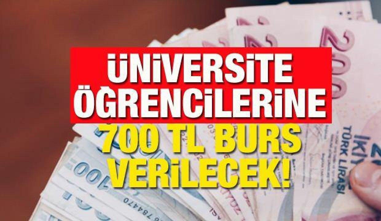 Üniversitelilere karşılıksız 700 TL burs verilecek! Müracaatlar iki (2) gün sonra sona erecek!