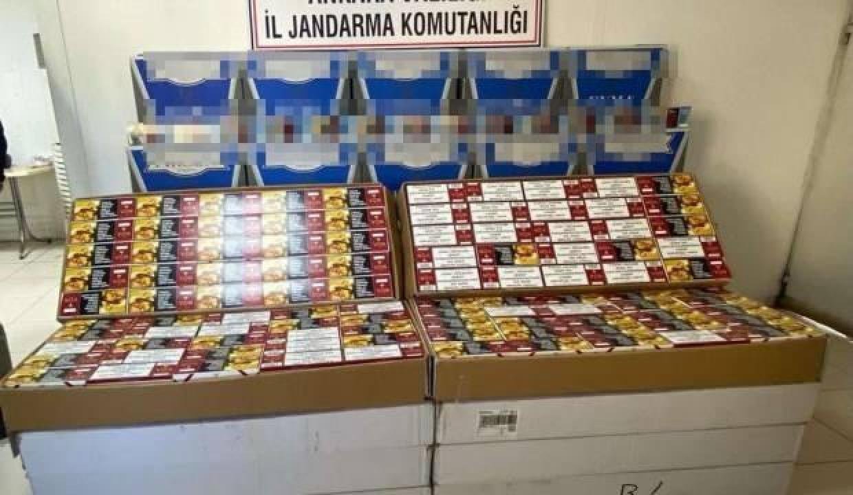 Ankara’da 610 bin adet bandrolsüz boş makaron ele geçirildi