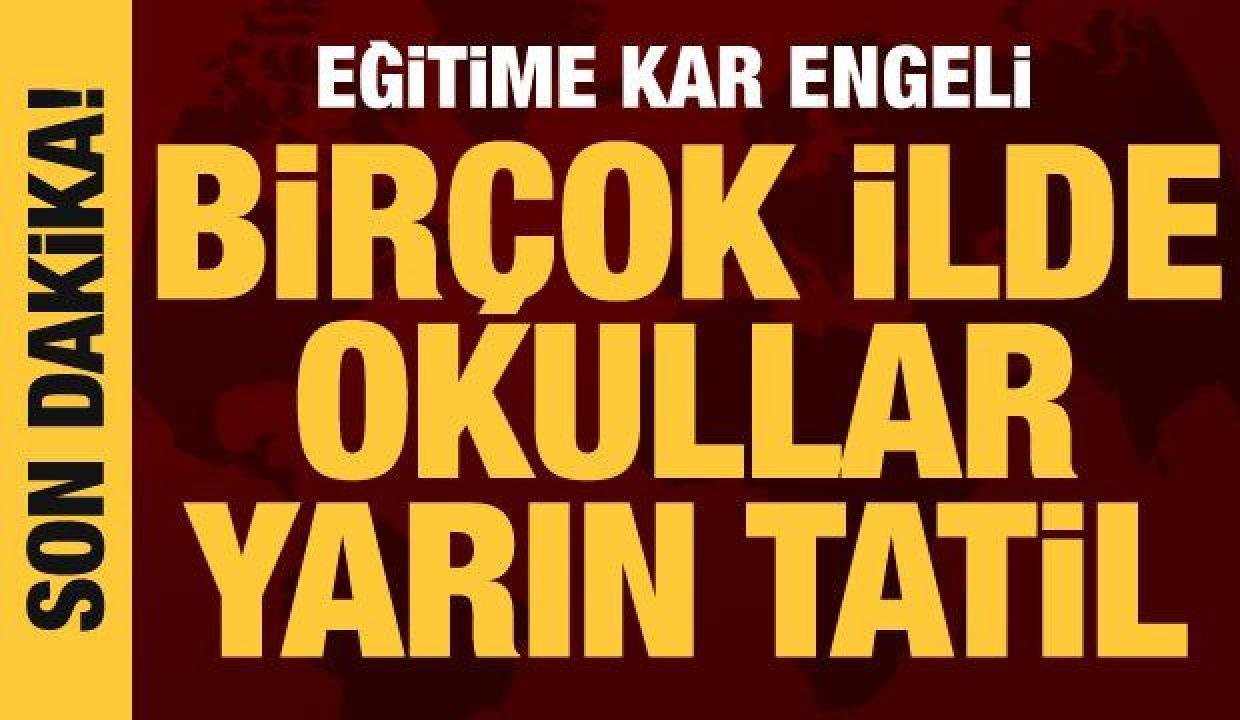 Artvin, Kastamonu, Rize ve Bolu’da kar nedeniyle eğitime yarın orta verildi