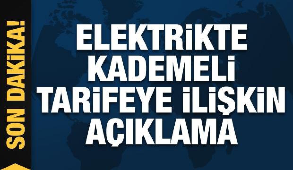 Elektrikte kademeli tarifeye ait açıklama