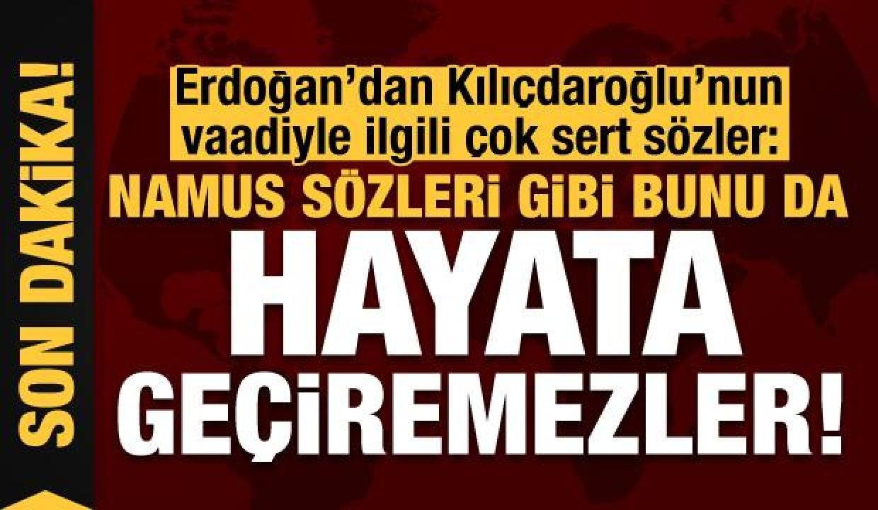Erdoğan’dan son dakika açıklamaları: Namus kelamları üzere bunu da hayata geçiremezler!