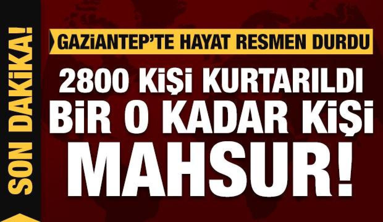 Gaziantep’te kar yağışı hayatı felç etti: 2800 kişi kurtarıldı bir o kadarı mahsur!