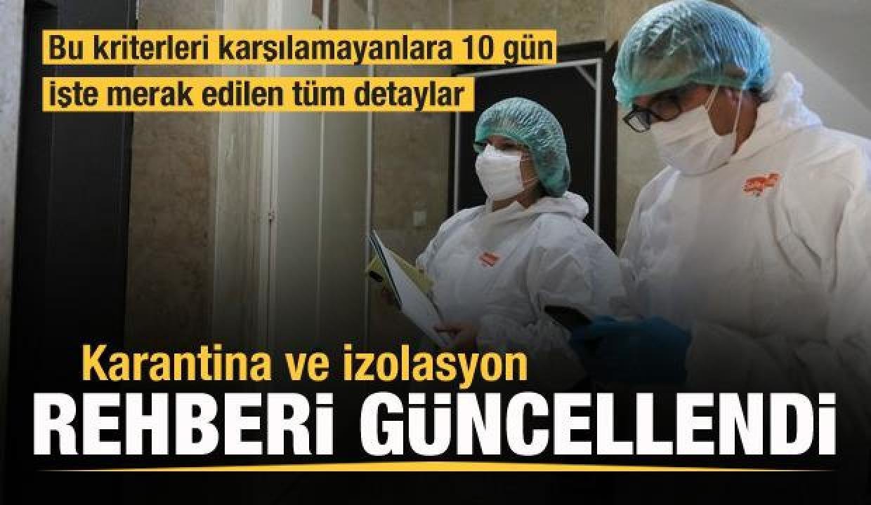 Karantina ve izolasyon rehberi güncellendi! İşte merak edilenler