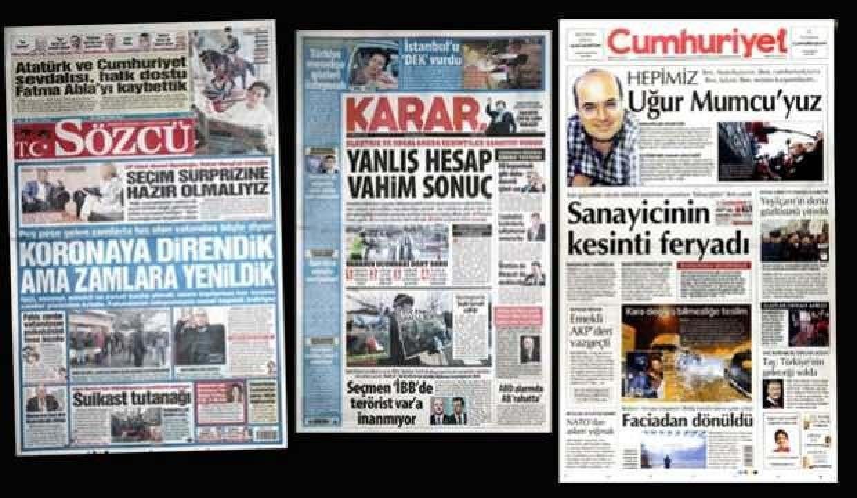 Muhalif gazeteler İstanbul’daki zahmete sessiz kaldı
