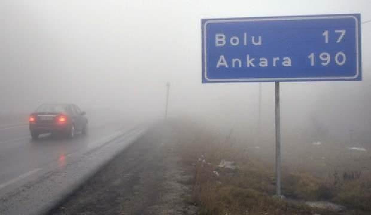Bolu Dağı’nda ağır kar ve sis tesirli oluyor