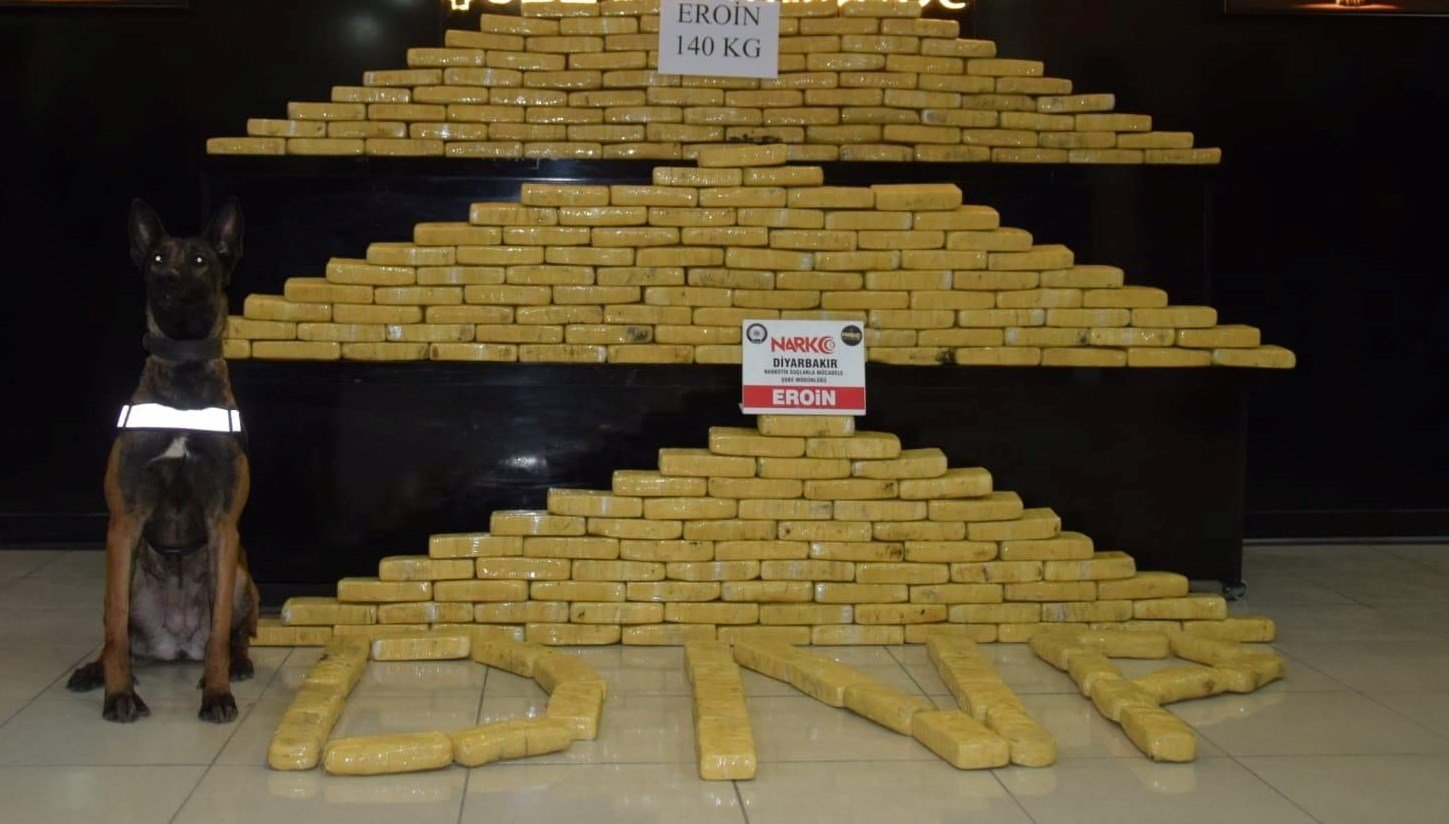 Diyarbakır’da 140 kilogram eroin ele geçirildi