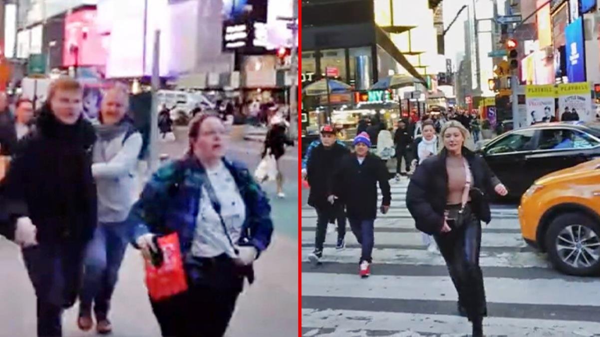 New York’un dünyaca ünlü Times Meydanı’nda korkutan patlama! Panik anları kamerada