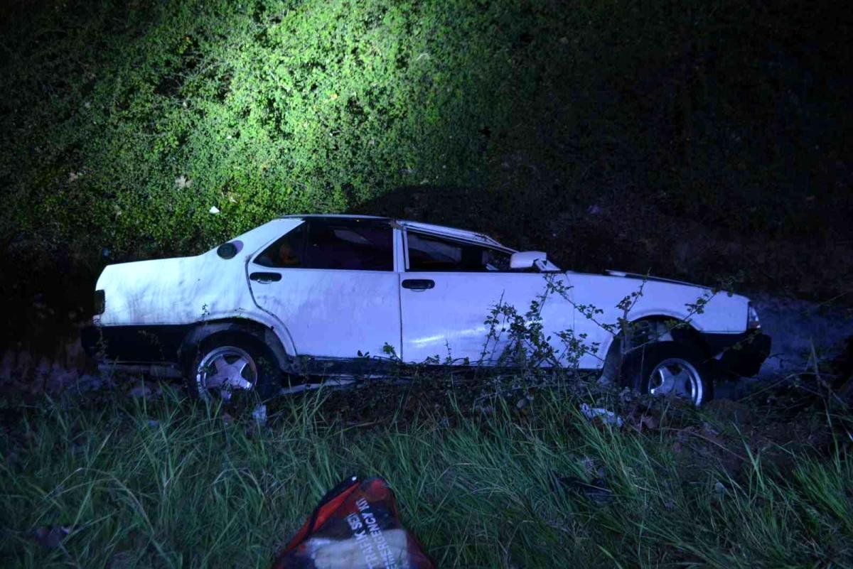 Son Dakika | Kazaya karışan otomobil su kanalına düştü: 1 yaralı