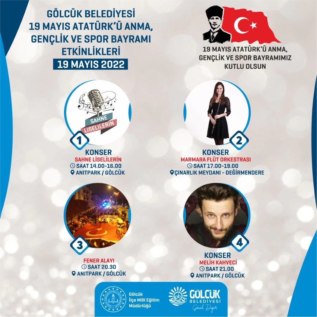 19 Mayıs Gölcük’te coşkuyla kutlanacak