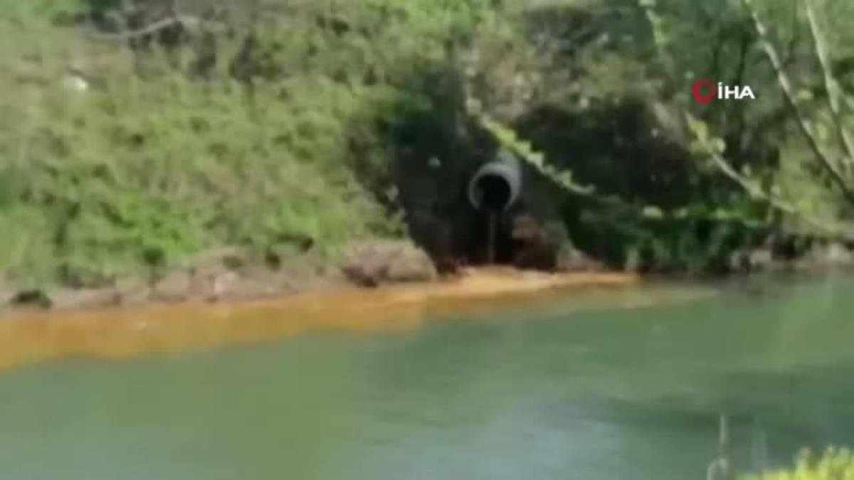 Dev firma dereye atıklarını boşaltırken suçüstü yakalandı