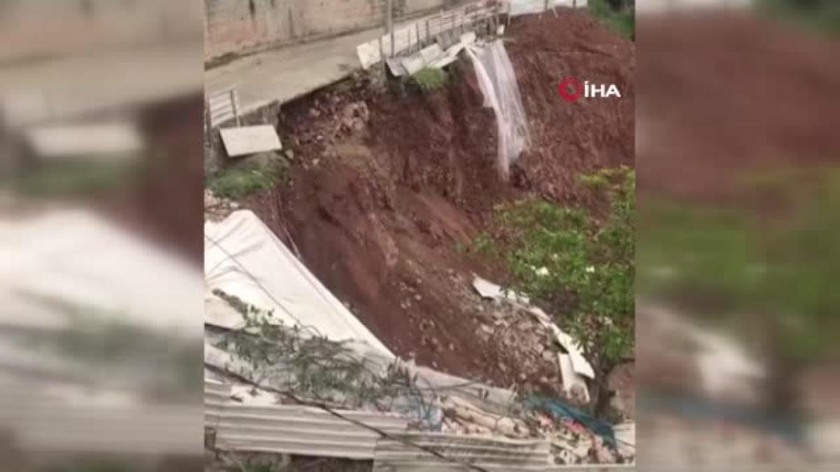 Toprak böyle kaydı, mahalle elektriksiz kaldı