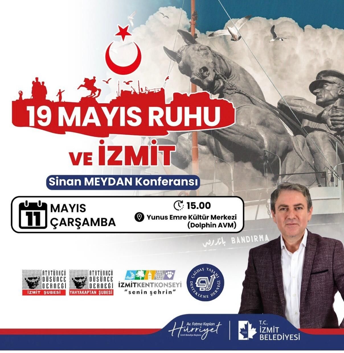 Sinan Meydan 11 Mayıs’ta İzmit’te