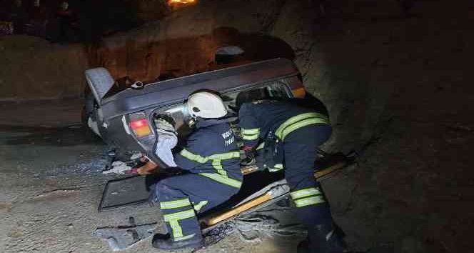 Direksiyon Hakimiyeti Kaybedilen Otomobil İnşaat Alanına Uçtu