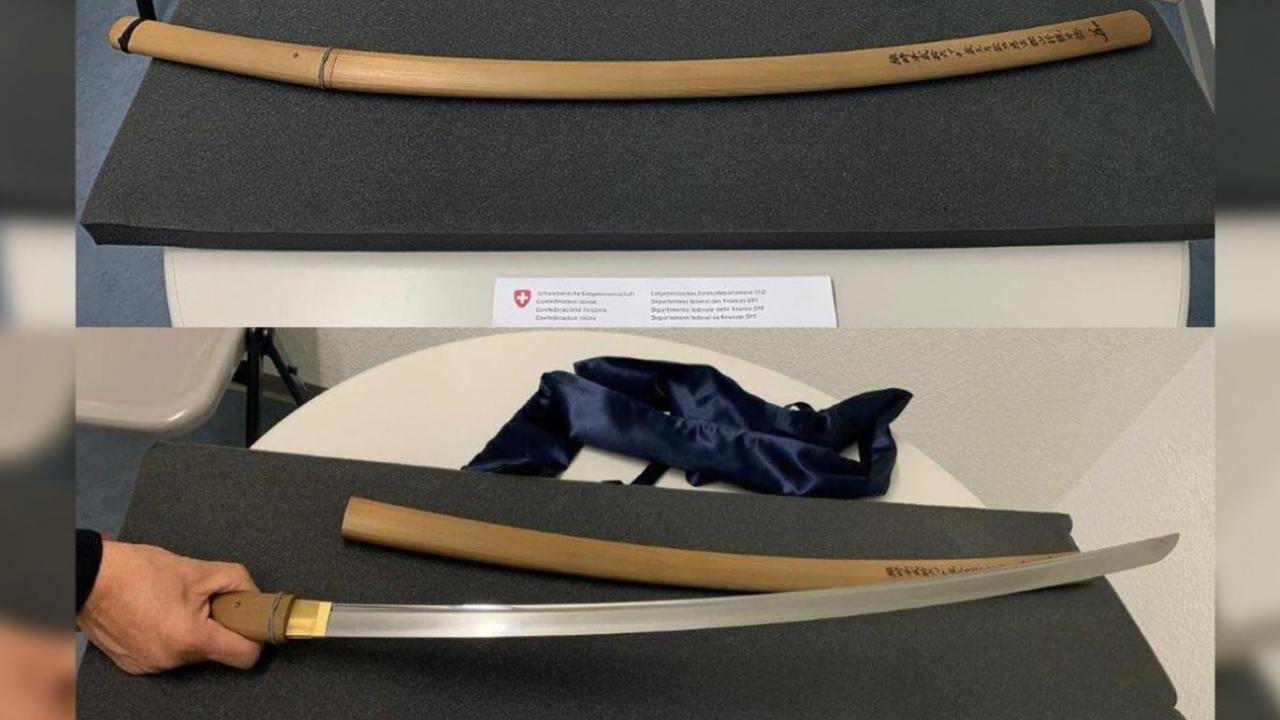 İsviçre sınırında 650 bin euro değerindeki bir samuray kılıcı ele geçirildi