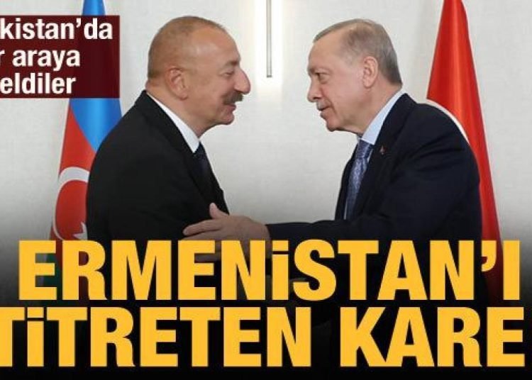 Cumhurbaşkanı Erdoğan, Aliyev ile bir araya geldi