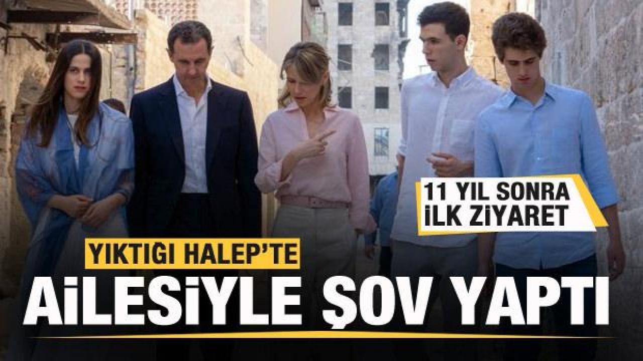 Esed’den 11 yıl sonra ilk ziyaret! Yıktığı Halep’te şov yaptı