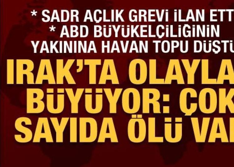 Irak’ta olaylar büyüyor:ABD büyükelçiliğinin yanına bomba atıldı, silahlı grup sokağa indi